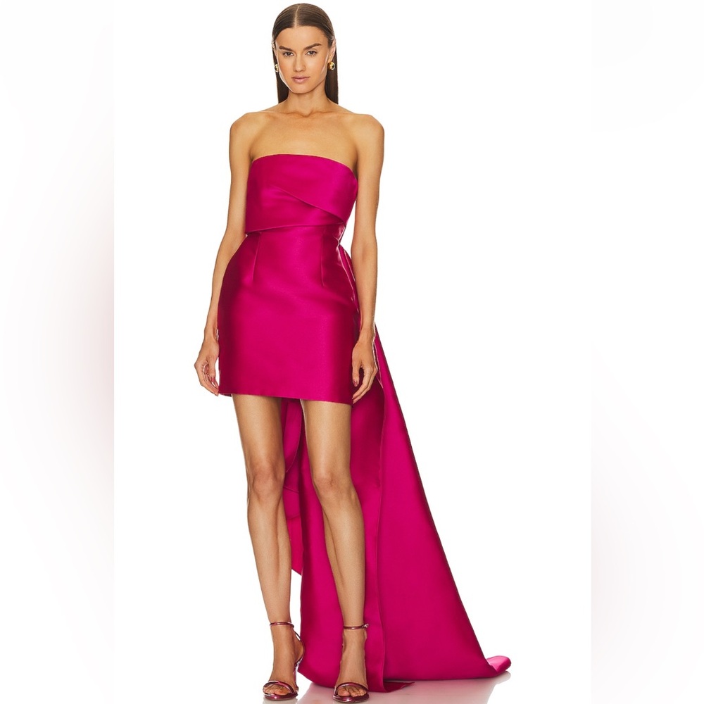 Solace London Meyer Mini Dress in Cerise